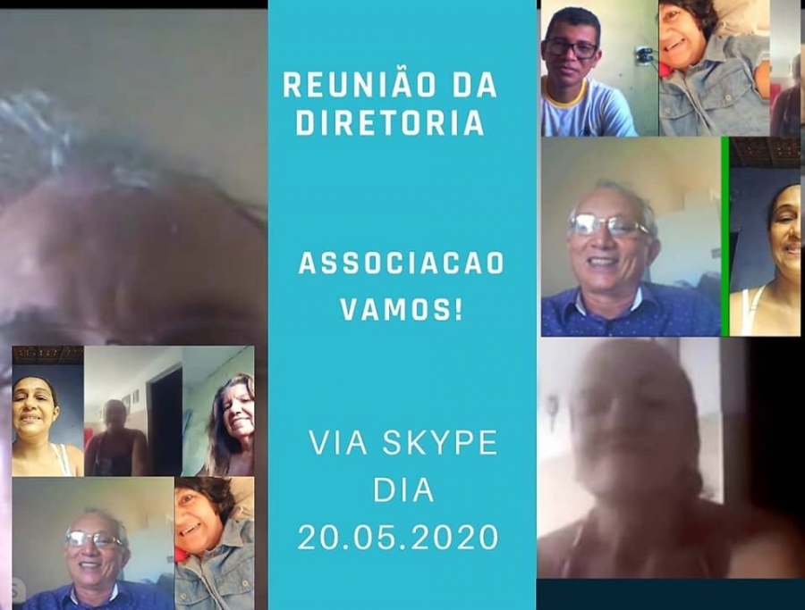 Membros da Diretoria da Associação participam de reunião online para avaliar ações desenvolvidas.